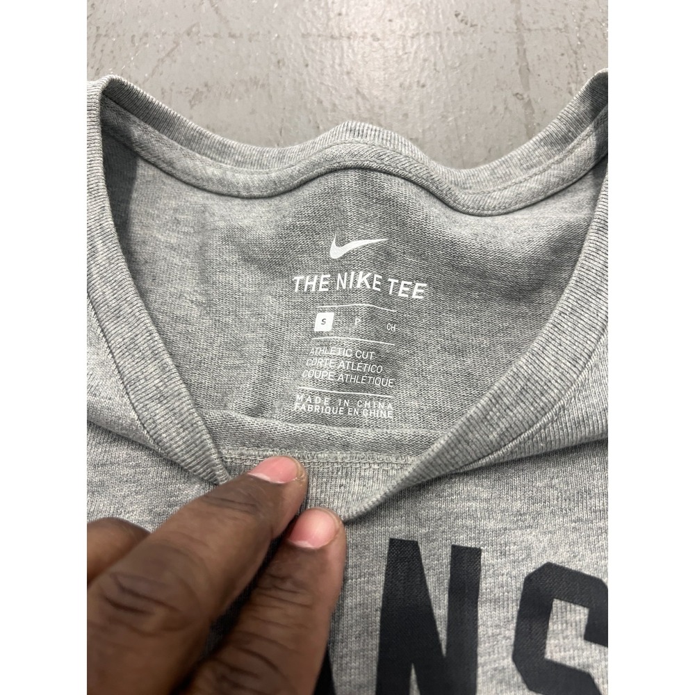 Nike Arkansas Razorbacks Top Men Small Gray Heather Long Sleeve Performance NCAA - Picture 4 of 9